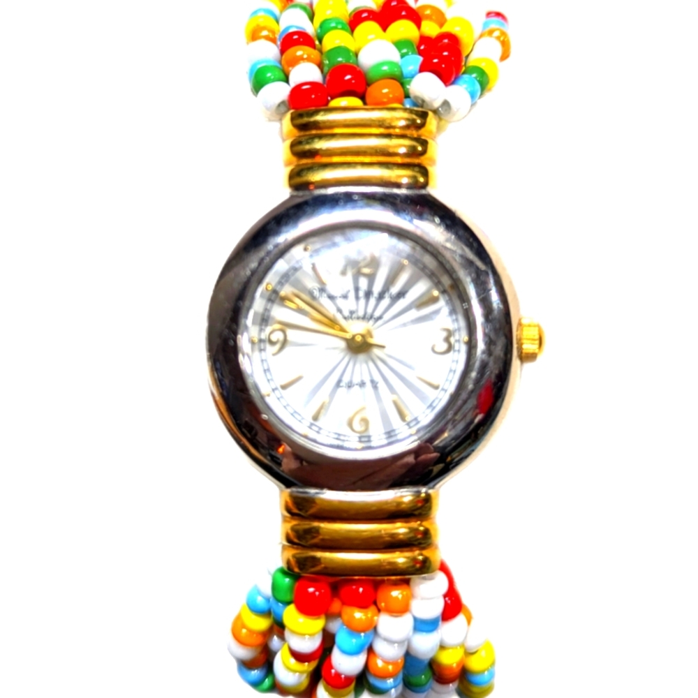 Marcel Drucker Beaded Lady's Vintage Bracelet Watch